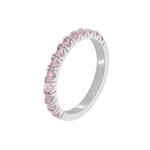 Anillo plata y rosa