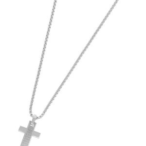 Collar de acero con cruz